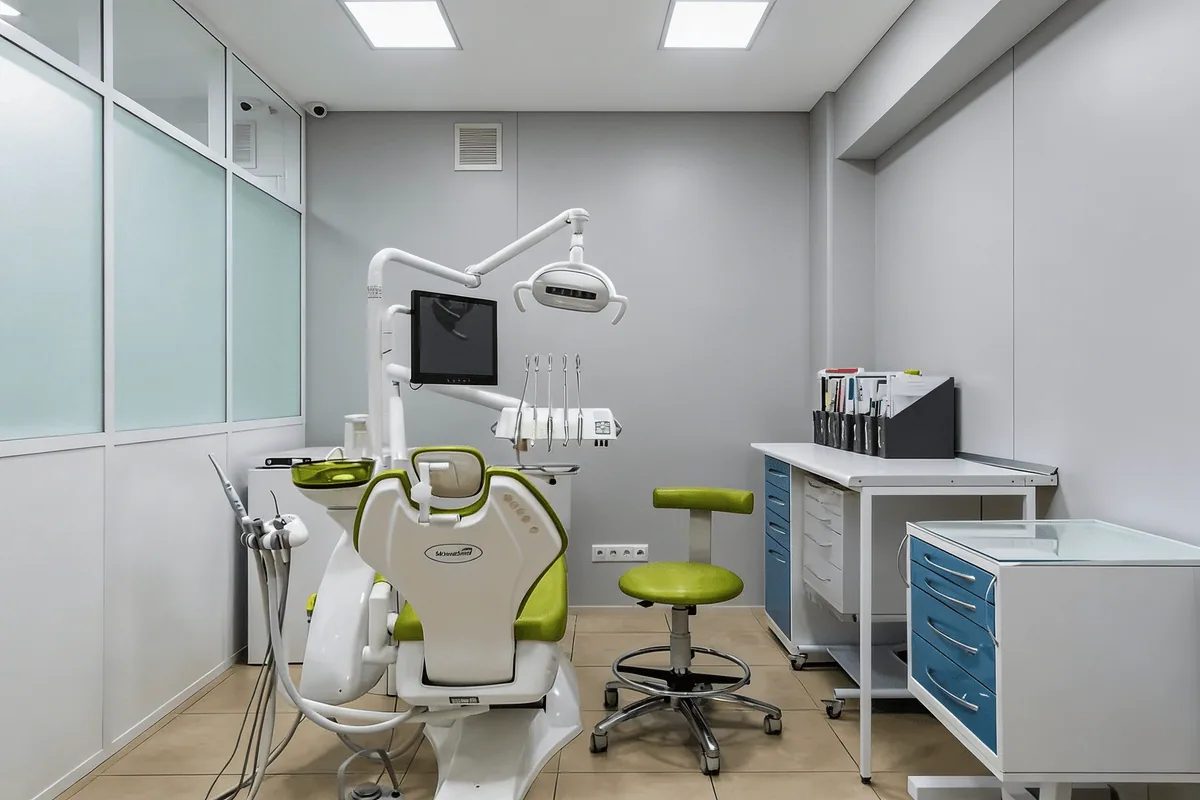 Кабинет приёма пациенток в NBC Clinic с медицинским оборудованием